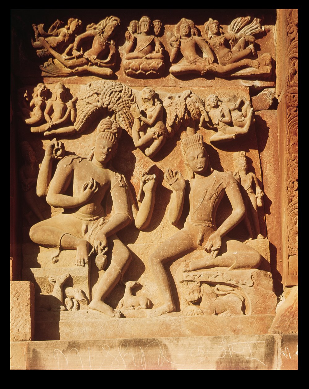 Relief från Vishnus tempel, ca 500 e.Kr av Indian School