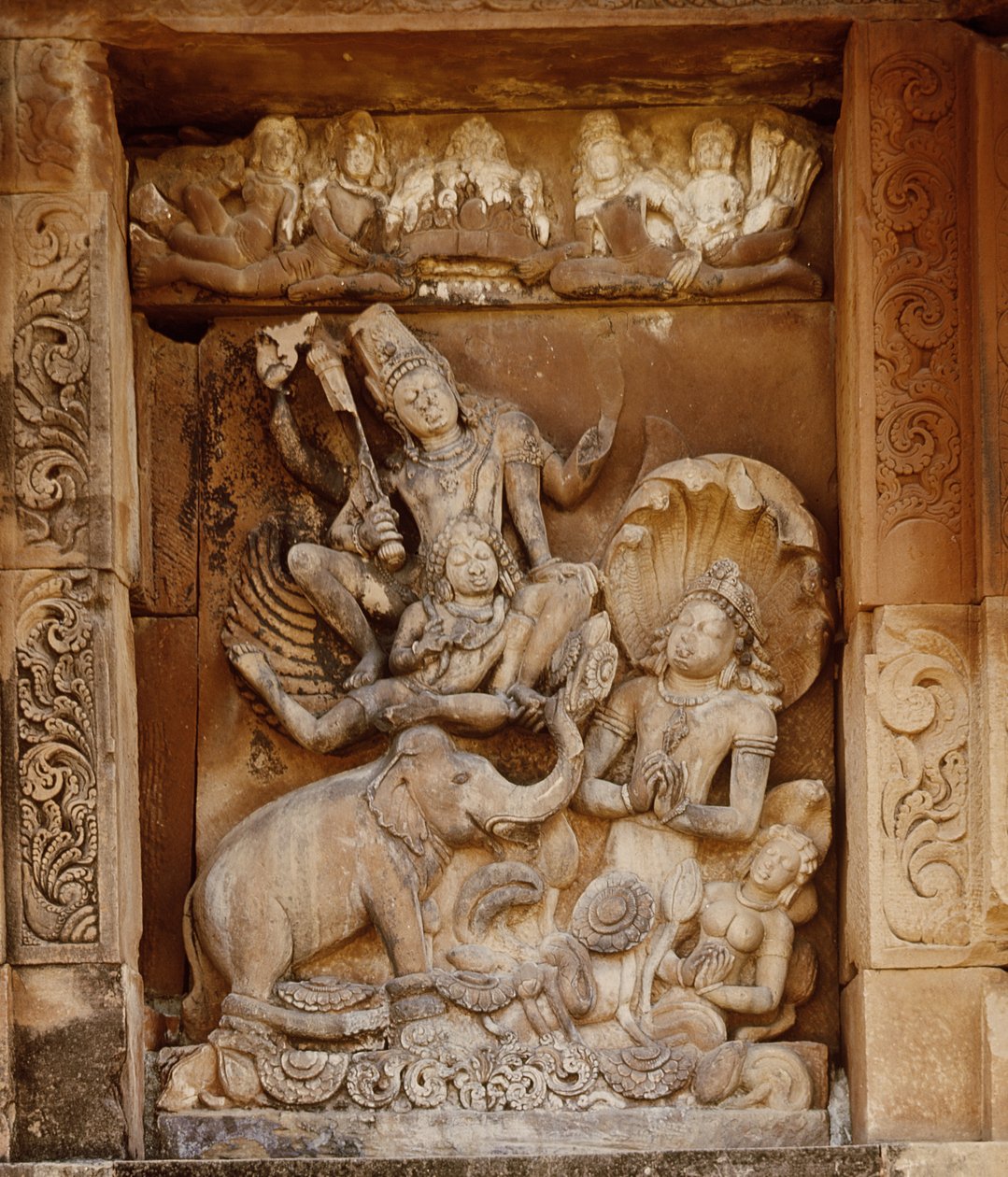 Relief från Vishnus tempel, ca 500 e.Kr av Indian School