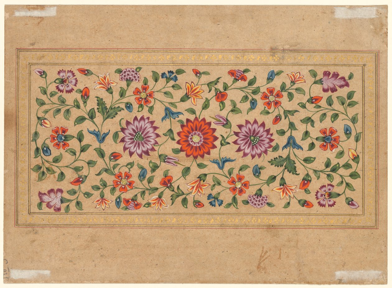 Scrolling Floral Vines, 1755 av Indian School