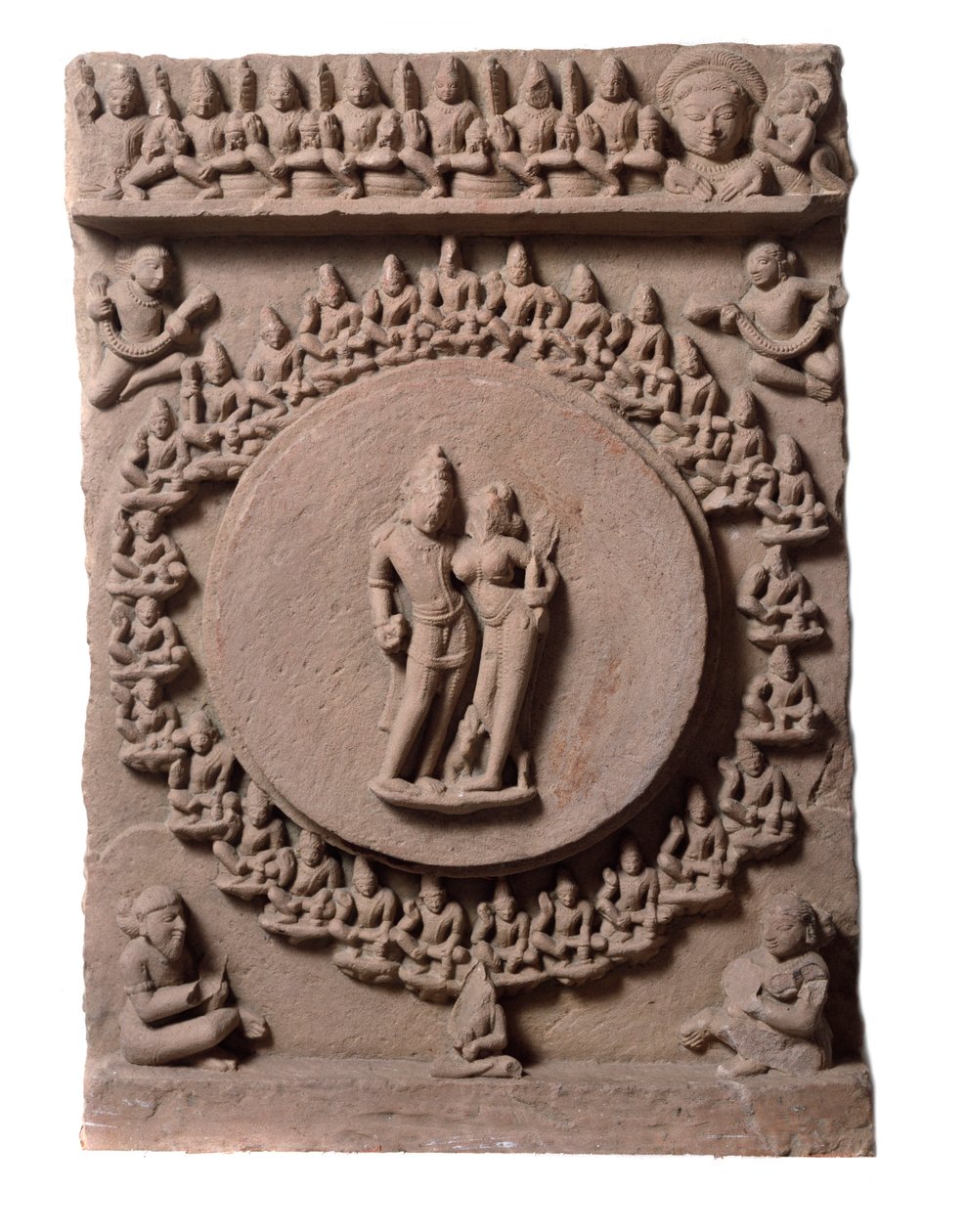 Shiva Parvati, från Makarandanagar (relief, 900-1000-tal) av Indian School