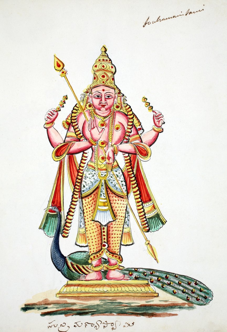 Skanda (wc på papper) av Indian School