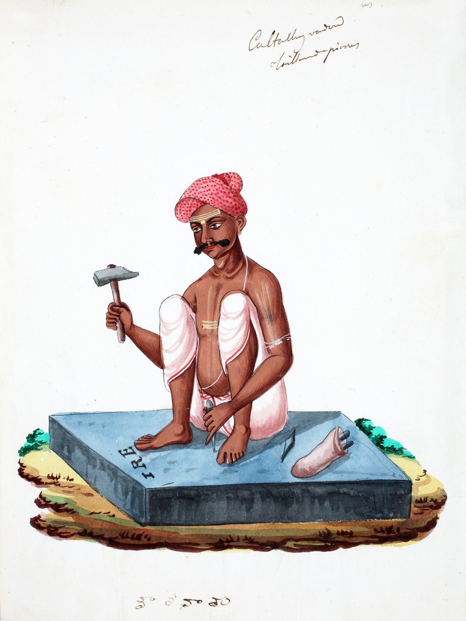 Stenhuggare (wc på papper) av Indian School