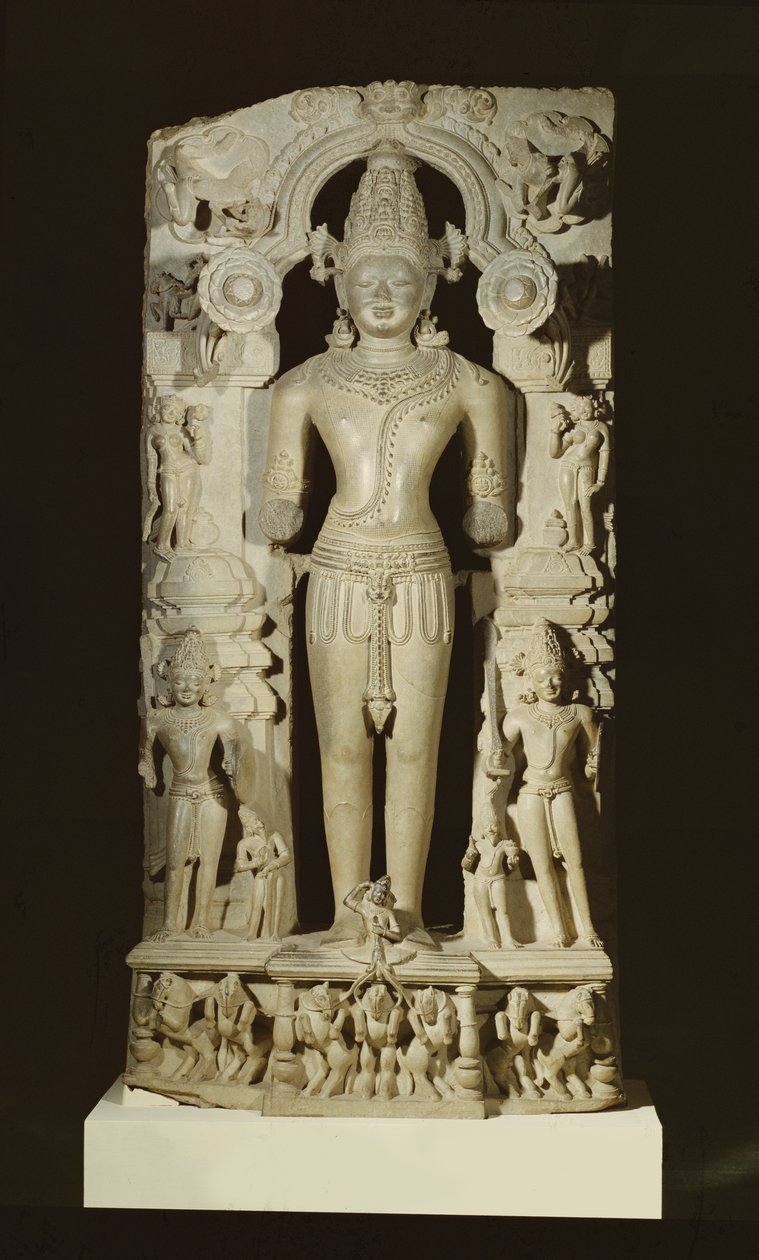 Surya, från soltemplet i Konarak, Orissa, östra Ganga-dynastin (kalksten) av Indian School