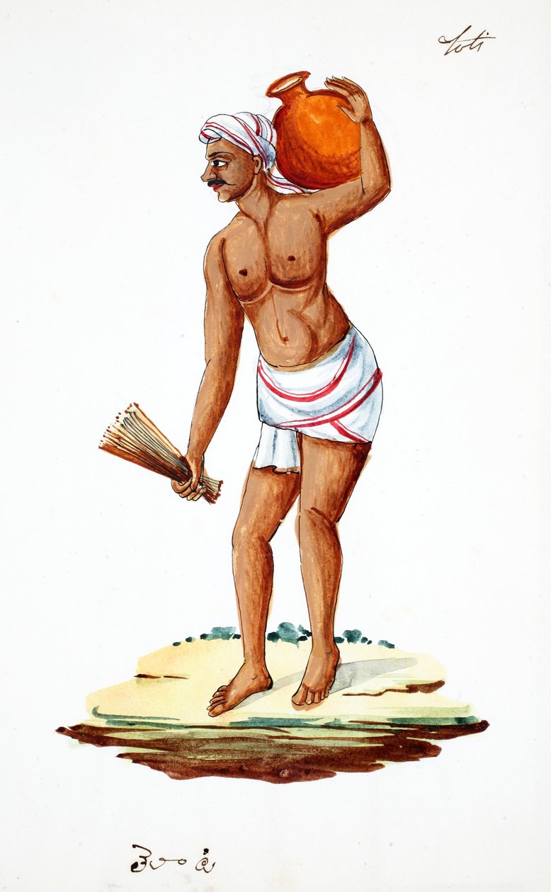 Sopmaskin som bär vatten (wc på papper) av Indian School