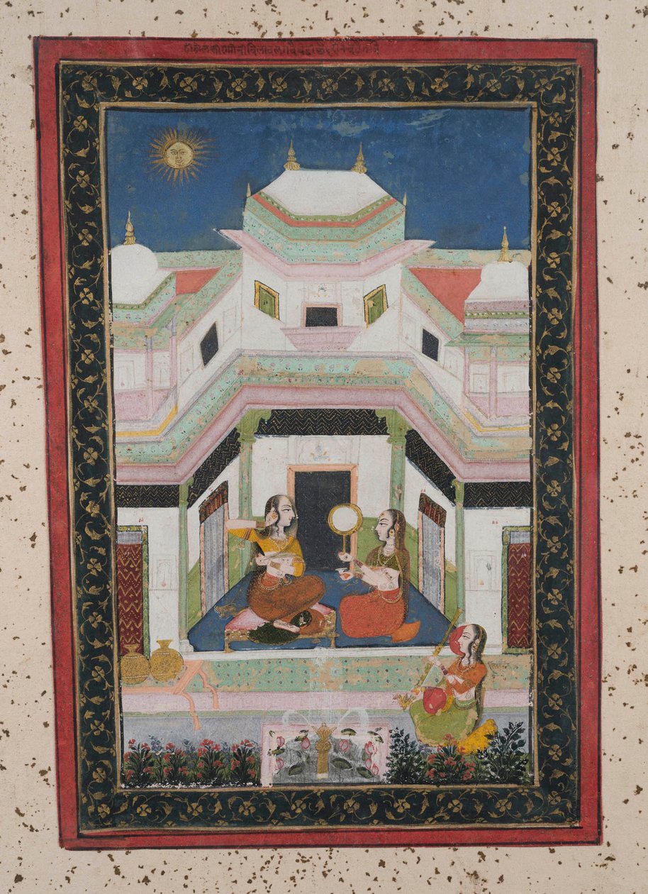 Vilaval Ragini, c.1790 (gouache på papper, guldutsmyckning) av Indian School