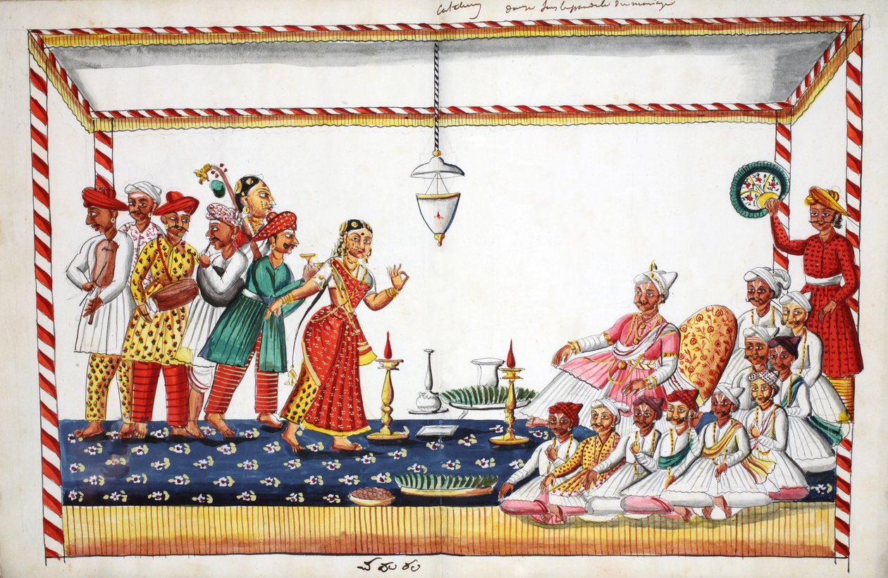 Bröllopsceremoni (wc på papper) (se även 908429) av Indian School