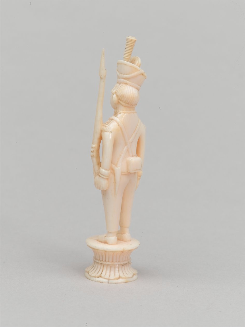 Vit bonde, schackpjäs, Indien, 1820 ca av Indian School