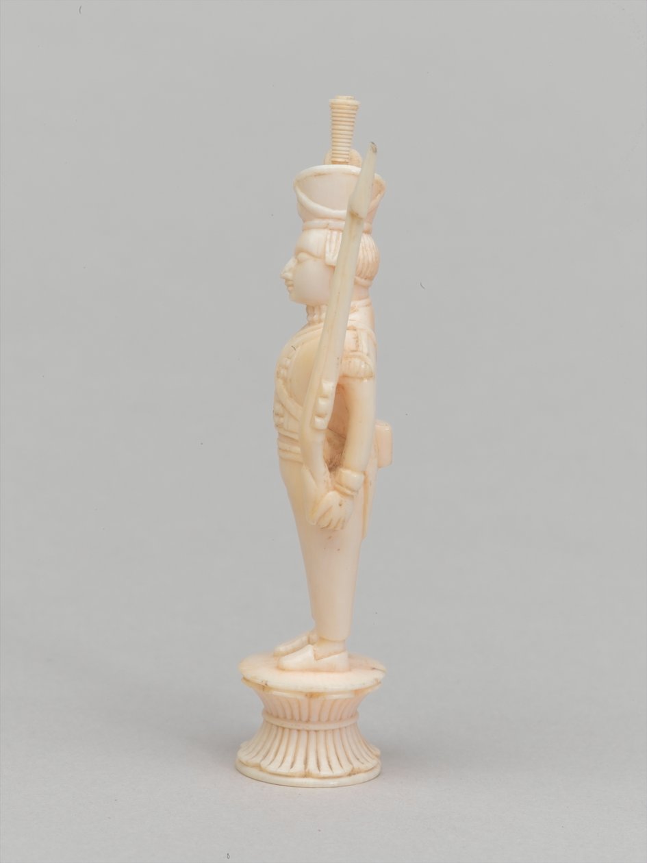 Vit bonde, schackpjäs, Indien, 1820 ca av Indian School