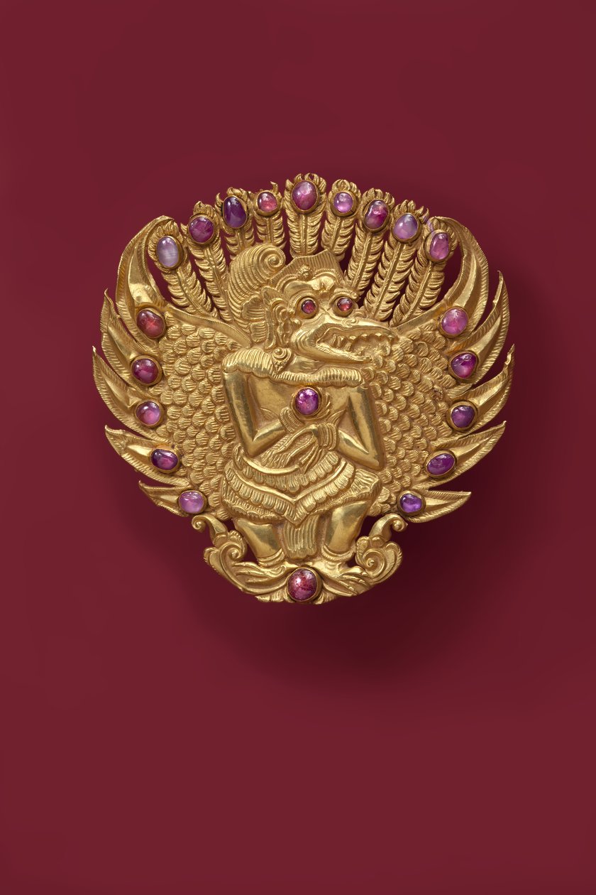 Brosch, Bali (guld och rubiner) av Indonesian School