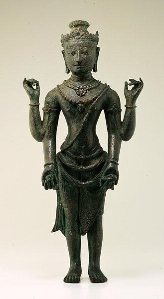 Figur av Vishnu, från Java (brons) av Indonesian School