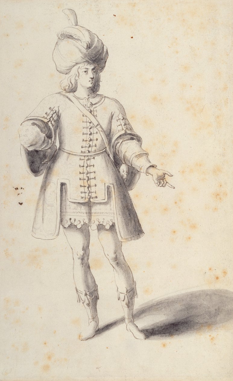 A Noble Persian Youth (penna och bläck på papper) av Inigo Jones