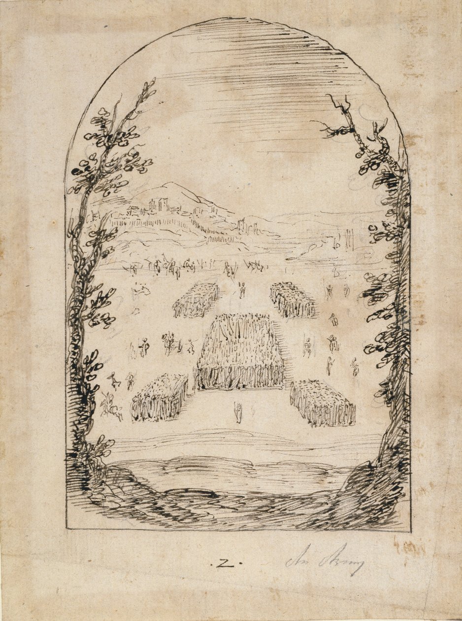 En armé (penna och bläck på papper) av Inigo Jones