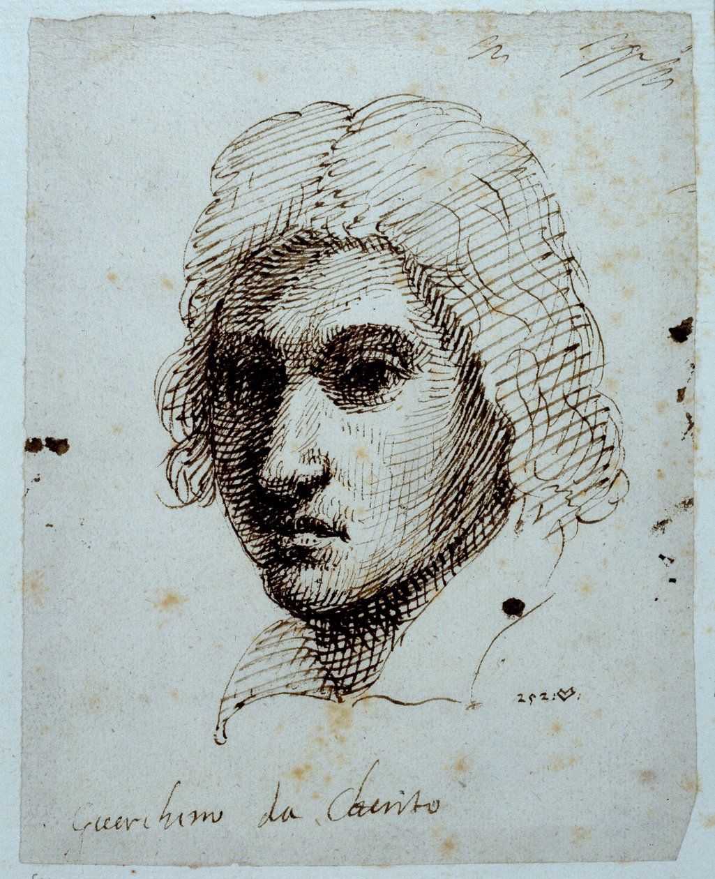 Ritning av Guercino (penna och bläck på papper) av Inigo Jones