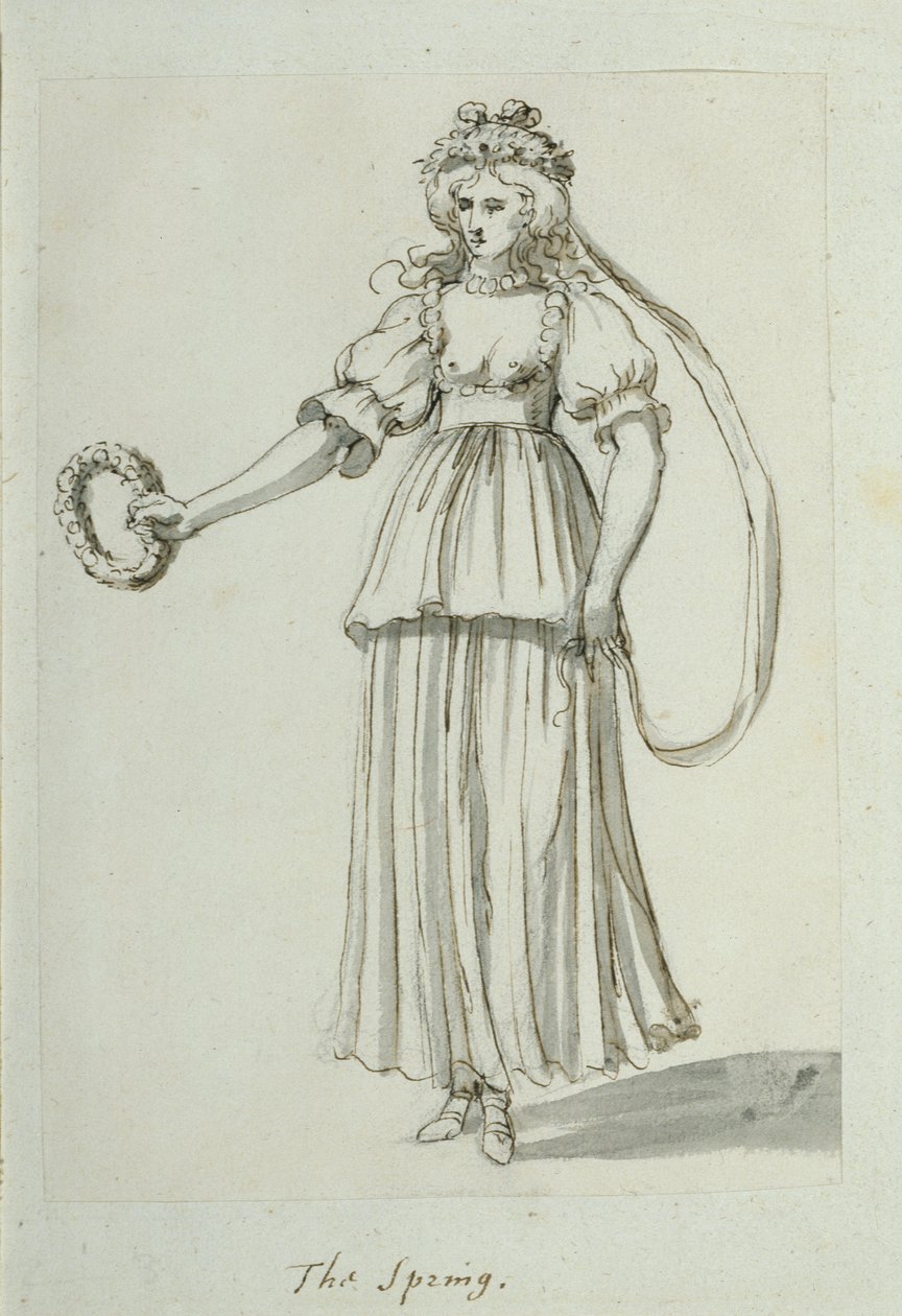 Våren (penna och bläck på papper) av Inigo Jones