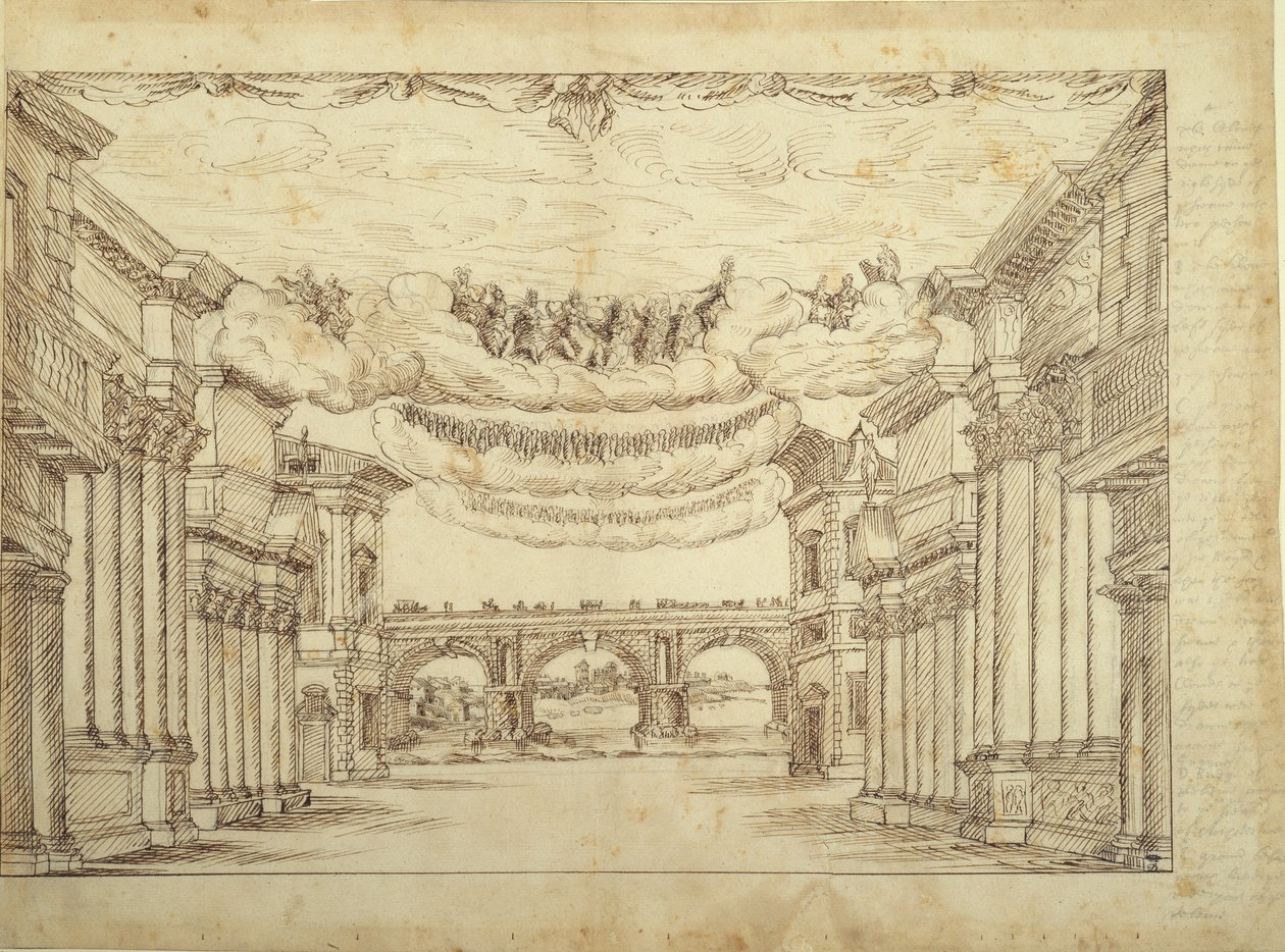 The Suburbs of a Great City, ca 1639 (penna och bläck på papper) av Inigo Jones