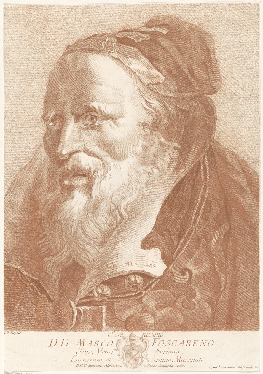 Porträtt av doge Marco Foscarini av Innocente Alessandri
