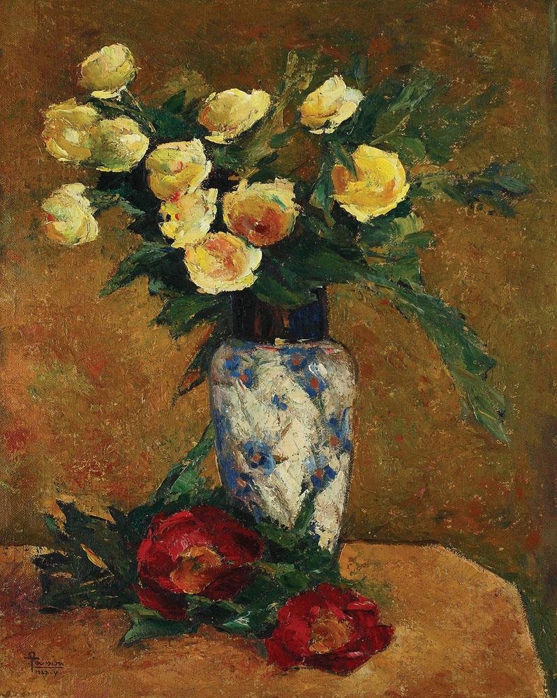  Trandafiri galbeninEnglish: Yellow rosesnDeutsch: Gelbe Rosenn av Ion Theodorescu Sion