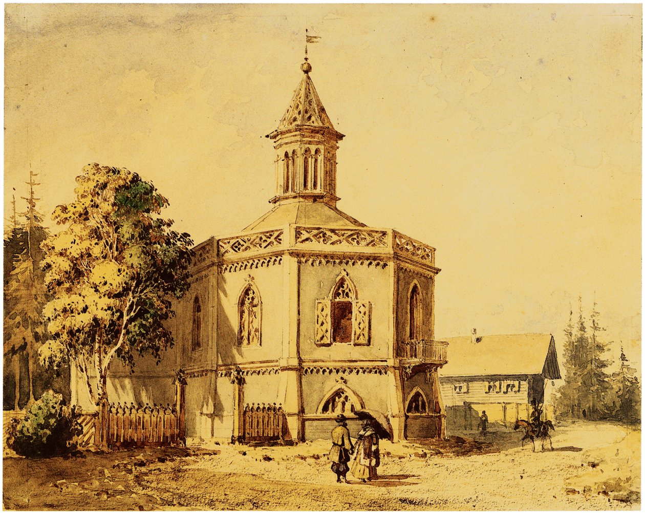 Dairy Farm Pavilion i Pavlovsk Park av Iosif Ivanovich Charlemagne