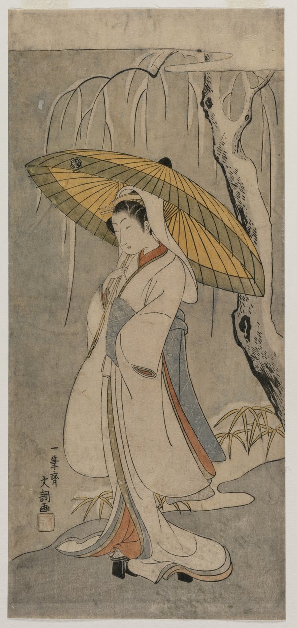 Segawa Chrysanthemum Woman Good Ase Heron Everyda från Teserie s Ichimura Tee r, 1770. av Ippitsusai Bunchō