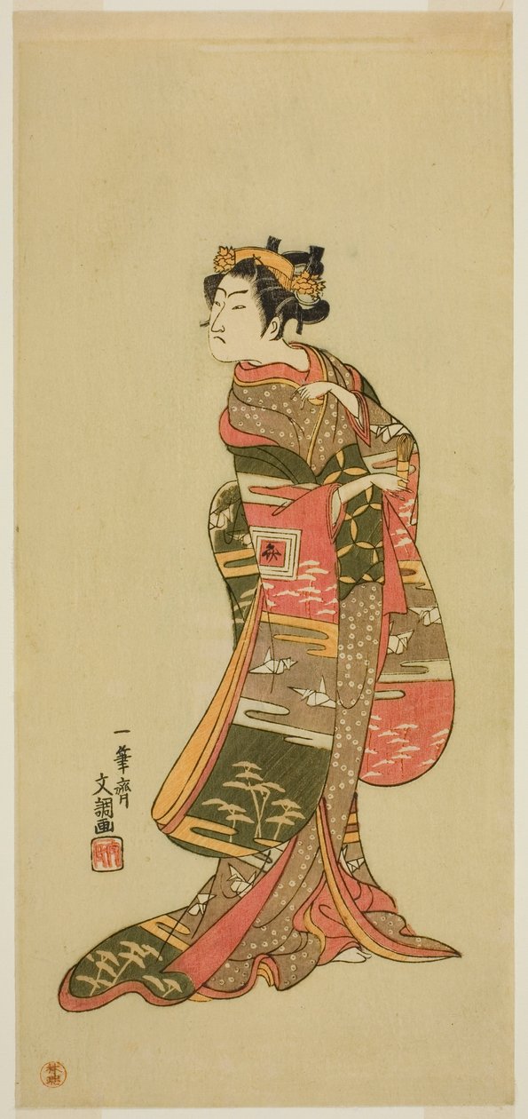 Skådespelaren Ichikawa Benzo i en oidentifierad roll av Ippitsusai Bunchō