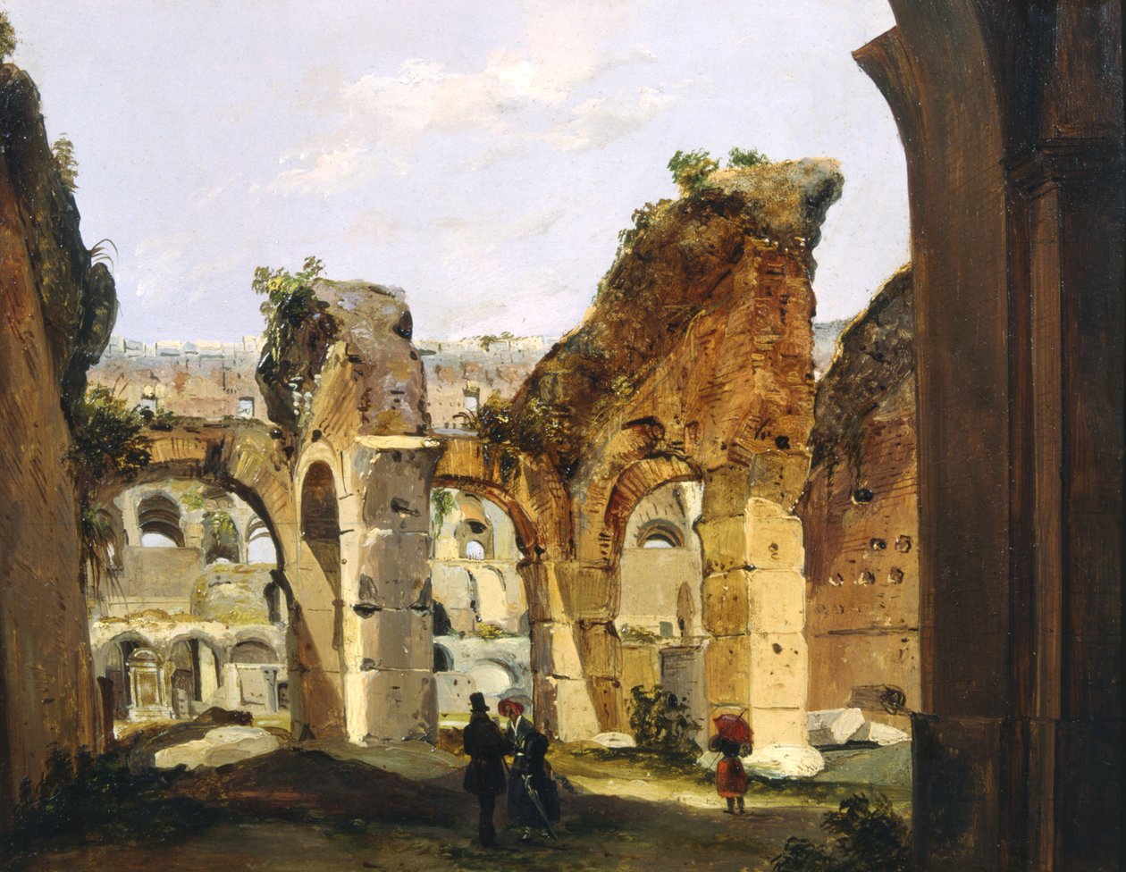 Ingång till Colosseum och gamla Via Crucis av Ippolito Caffi