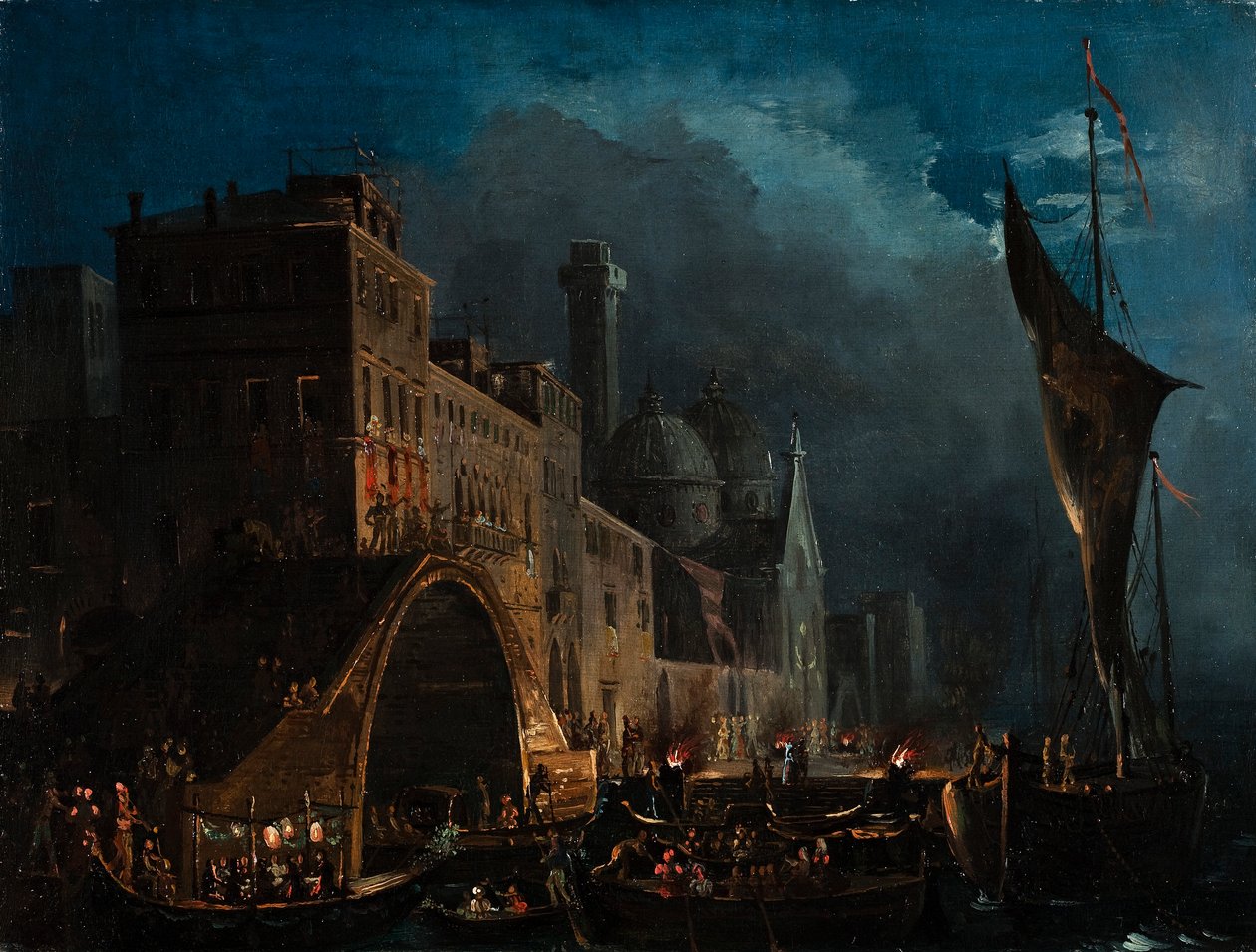 En venetiansk galakväll, 1825-1835. av Ippolito Caffi