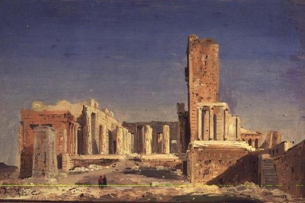 Akropolis av Ippolito Caffi