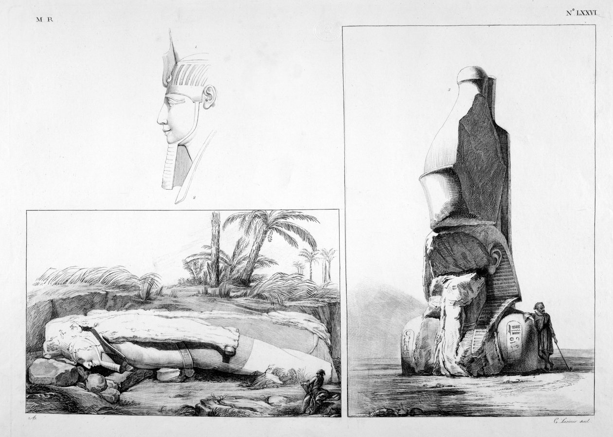 Memphis, Egypten, 1800-talet av Ippolito Rosellini