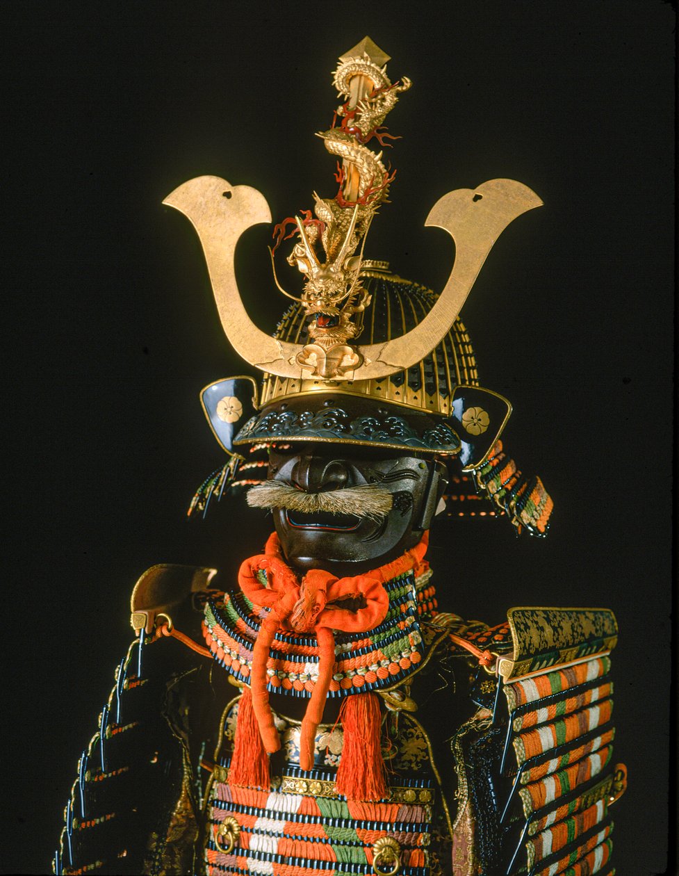 Samuraj - Kvinnans rustning. Vertikal vapensköld, familjen Ikeda, Hayashibara konstmuseum av Ira Block