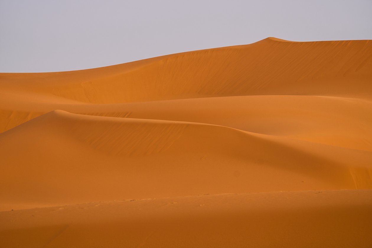 Sanddyner i Ergg Chebbi , Saharaöknen i Marocko, 2022 (foto) av Ira Block
