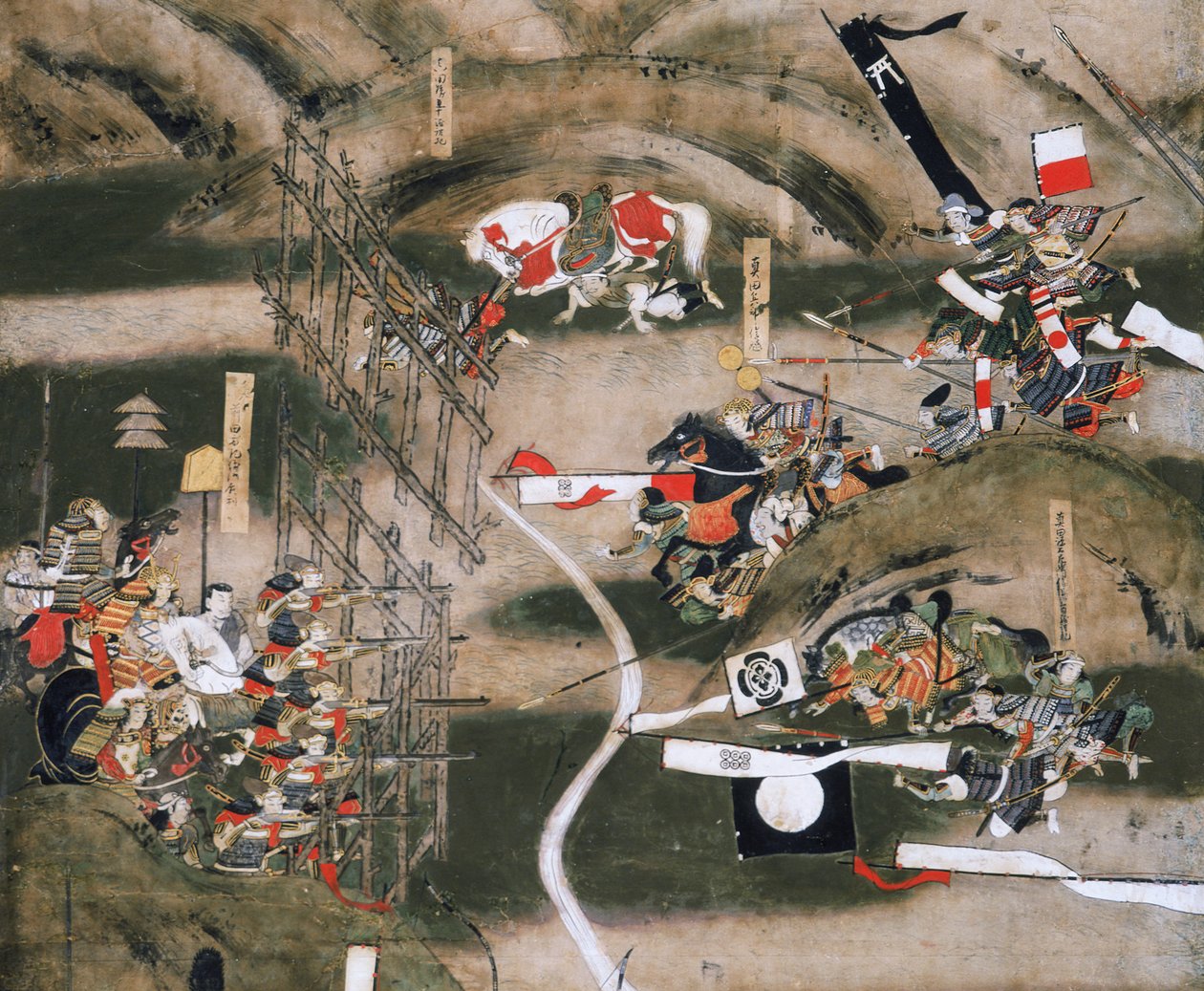 Skärm från slaget vid Nagashino 1575, Osakas slottsmuseum, 2005 (foto) av Ira Block