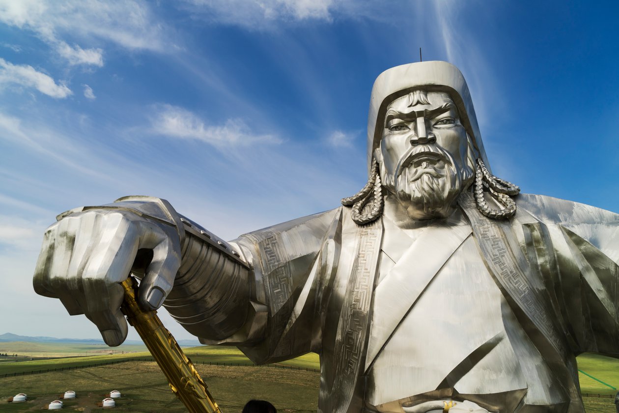 Ryttarstatyn Genghis Khan, som är en del av statykomplexet Genghis Khan, är en 40..., 2015 (foto) av Ira Block
