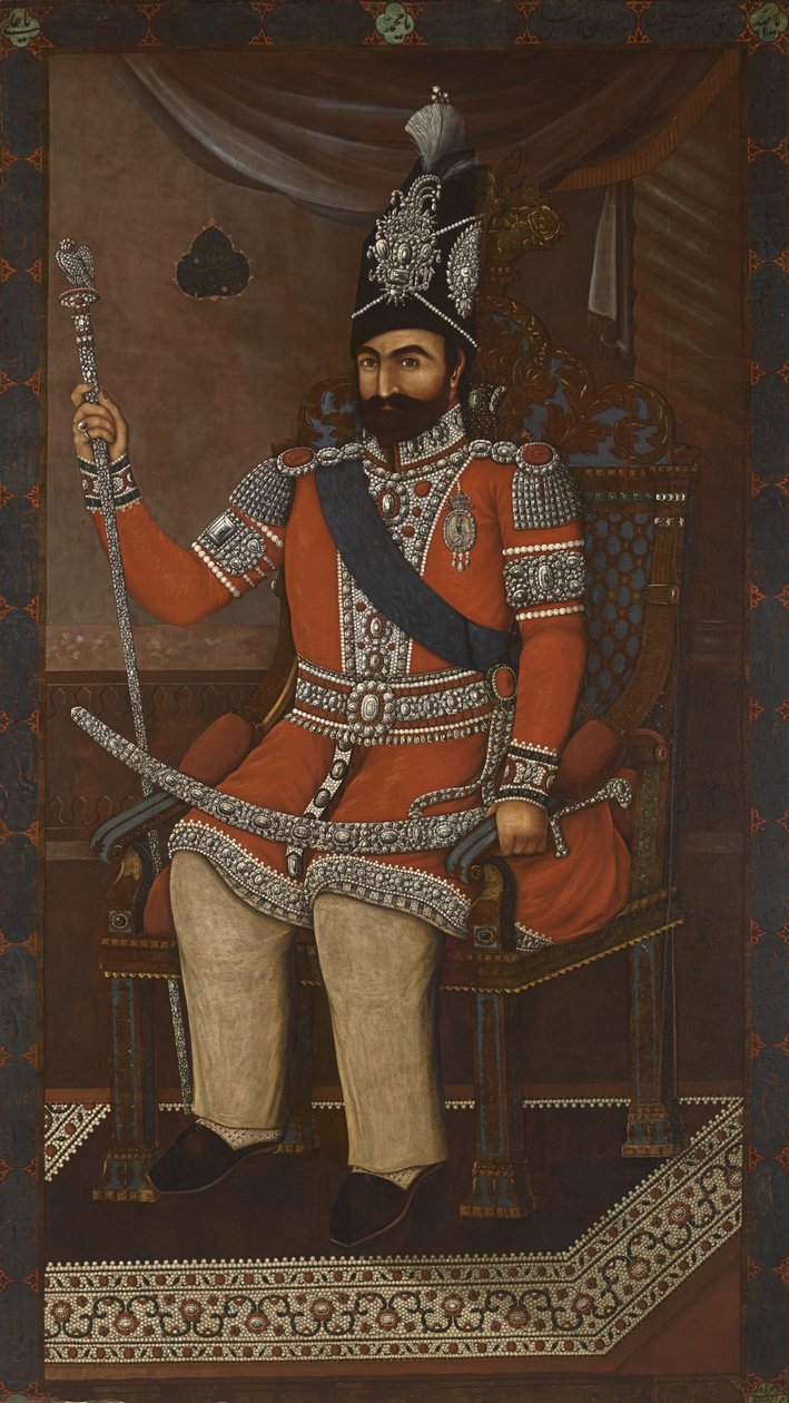 Porträtt av Mohammad Shah Kajar 1910-16 av Iranian Master