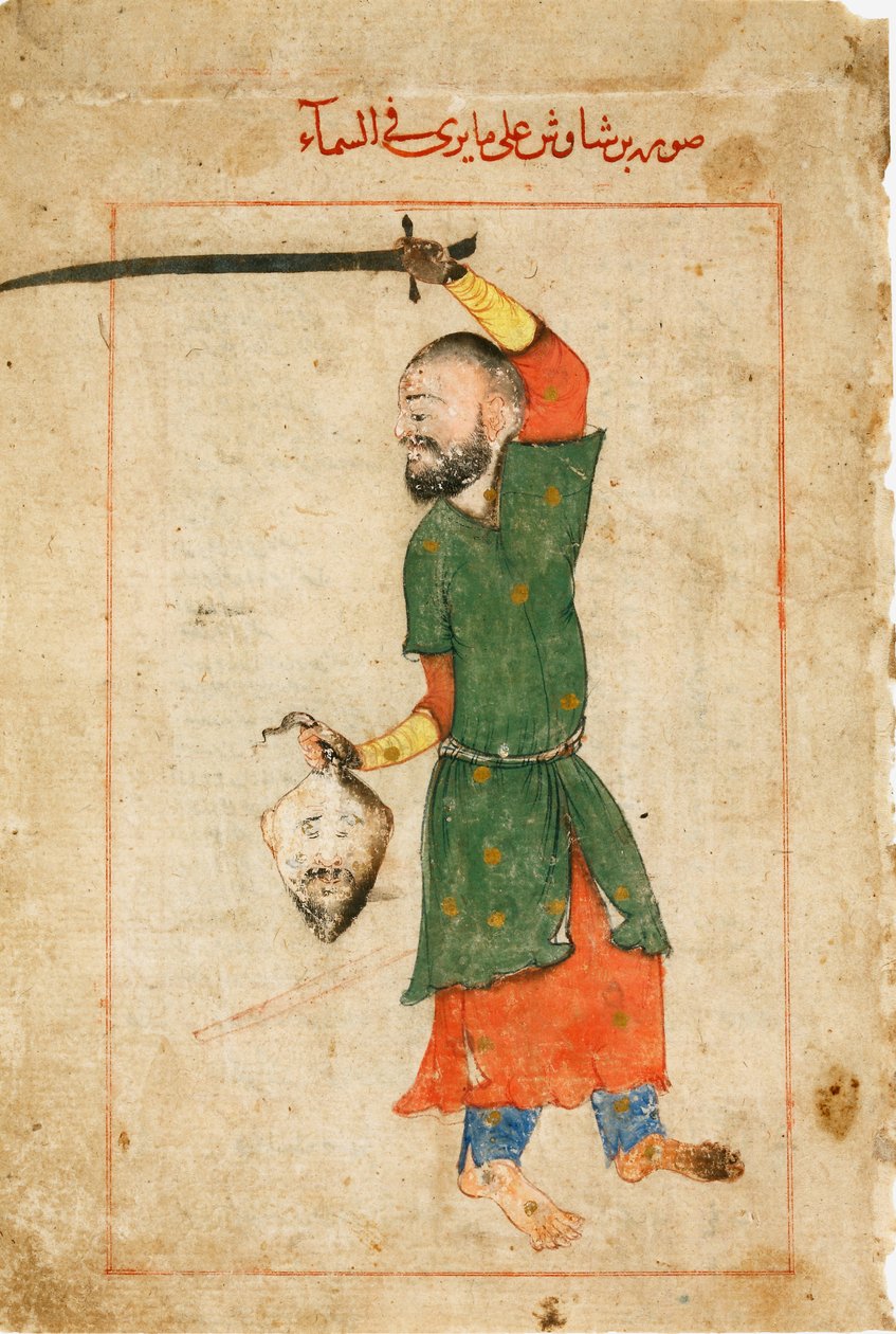 Stjärnbilden Perseus från boken med fasta stjärnor av Al-Sufi av Iranian Master