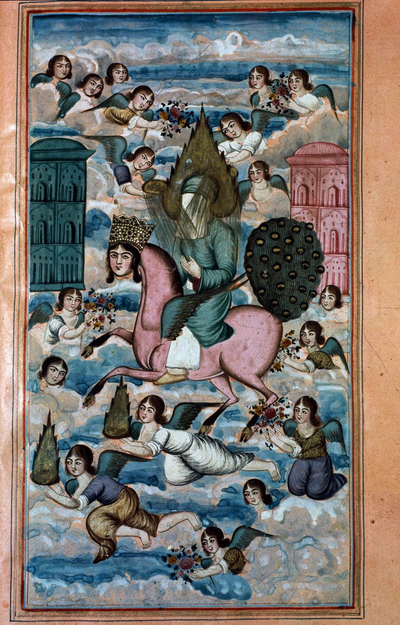 FRÖKEN. Nezami, Layla och Muhammeds legendariska resa till himlen, från den episka dikten av Nezami av Iranian School