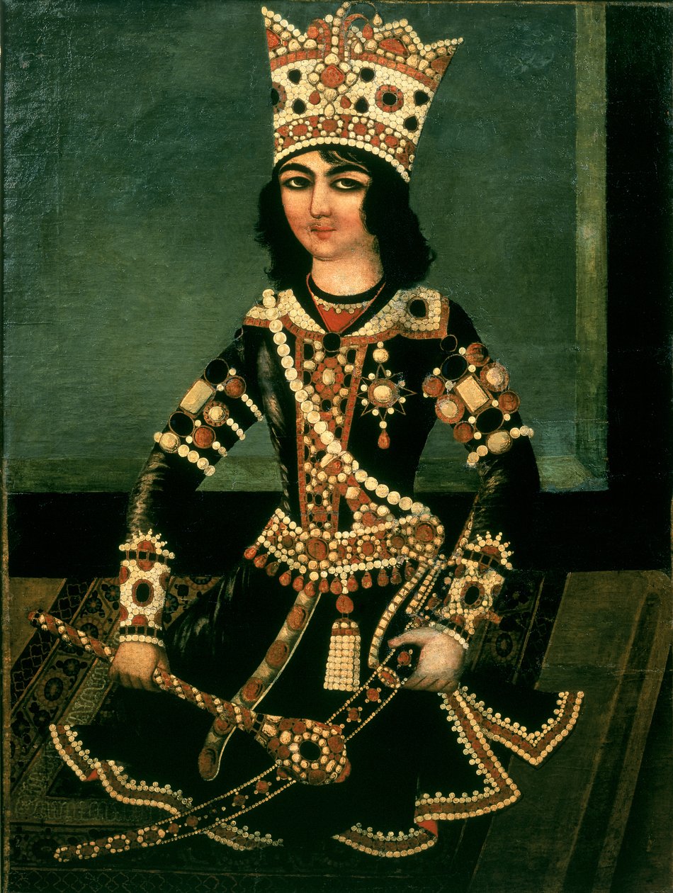 Porträtt av Abbas-Minza (ca 1783-1833), Prins av Persien, son till Shah Fath Ali (regerade 1797-1834) av Iranian School