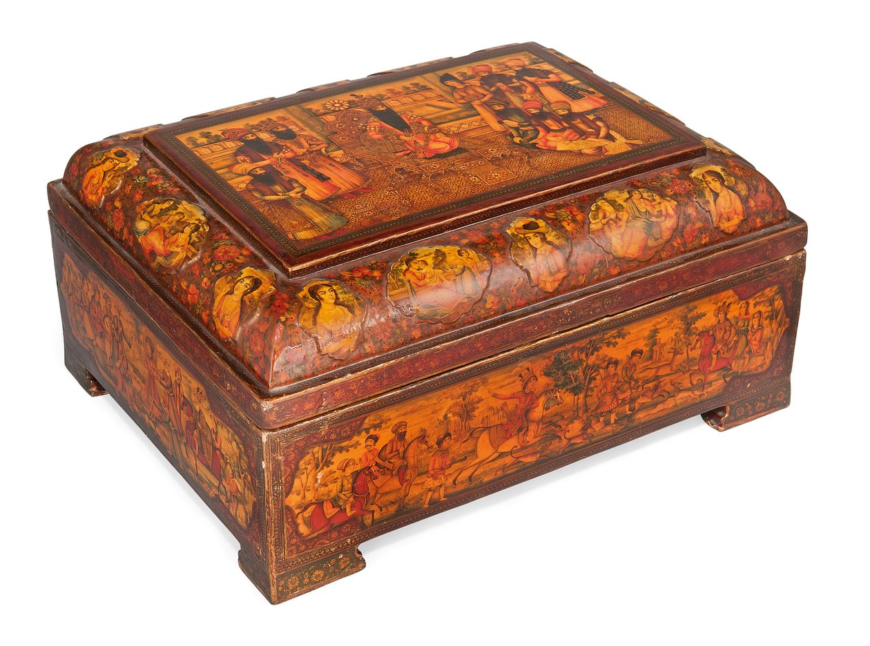 Kajar Casket (Lankkurel Papir-Mache) (C också 202-6) av Iranian School