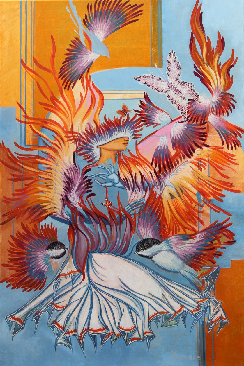Återskapade Chickadees, 2015 av Irina Corduban