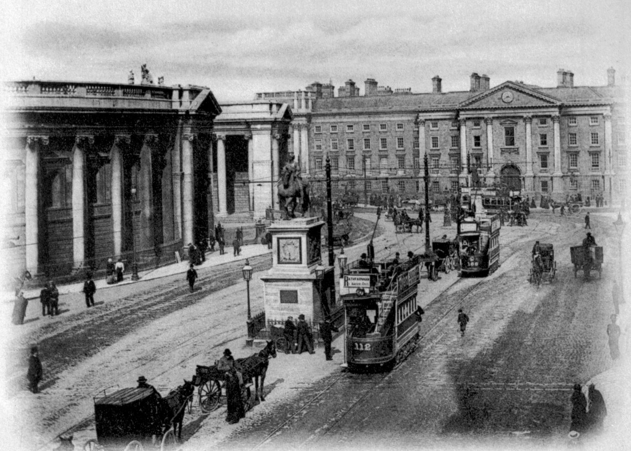 College Green, Dublin, ca 1900 av Irish Photographer