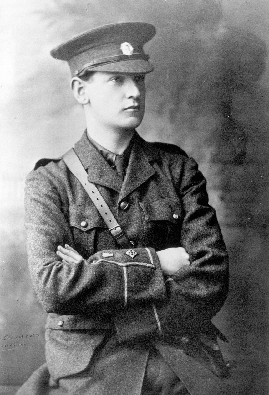 Michael Collins (1890-1922) i den irländska republikanska arméns uniform, ca 1916 av Irish Photographer