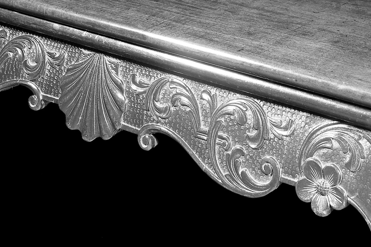 Detalj av ett George III kortbord, ca 1765 (mahogny) av Irish School