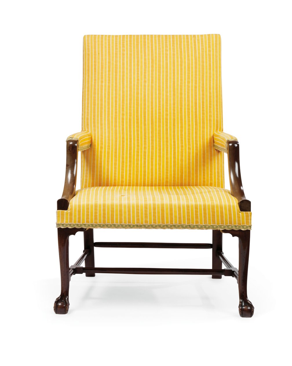 George II fåtölj, ca 1750 (mahogny och bomull) (par till 1265761) av Irish School