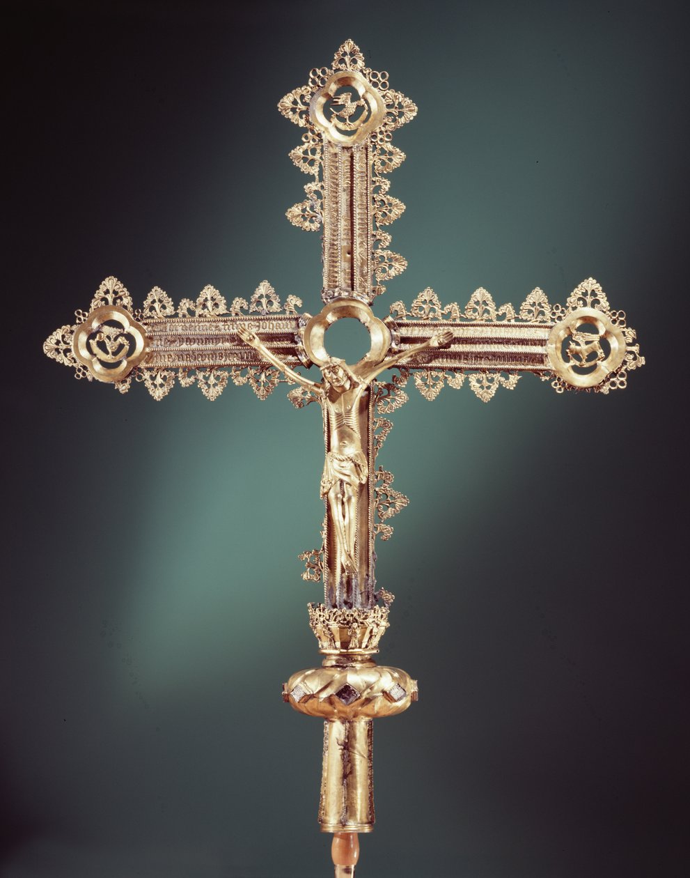 Processionskors, Ballymacasey, County Kerry, 1479 (förgylld silver) av Irish School