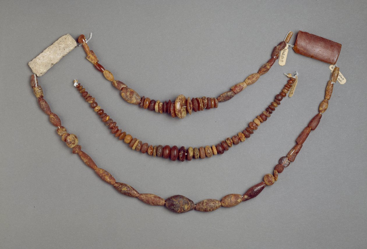 Halstatt Period halsband (bärnsten) av Iron Age