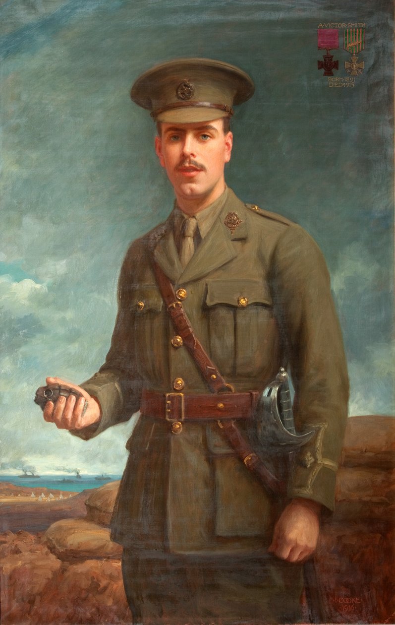 2:e löjtnant Alfred Victor Smith, VC, 1916 av Isaac Cooke