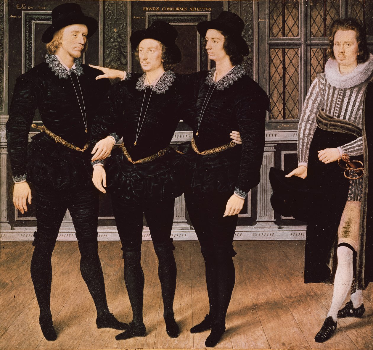 The Browne Brothers, 1598 (gouache och wc på veläng) av Isaac Oliver