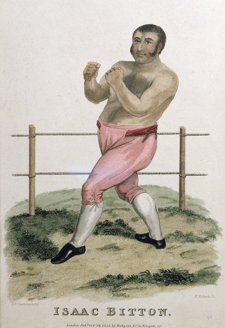 Isaac Bitton, graverad av P. Roberts, publicerad 1822 av Isaac Robert Cruikshank