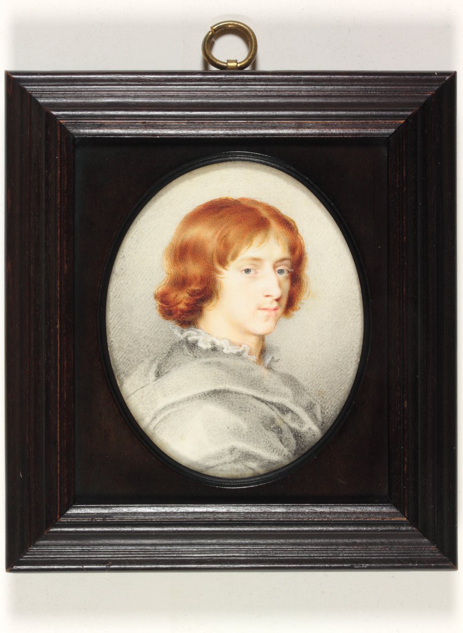 En ung gentleman traditionellt identifierad som Isaac Oliver den yngre, målarens son (akvarell på veläng) av Isaac (attr. to) Oliver