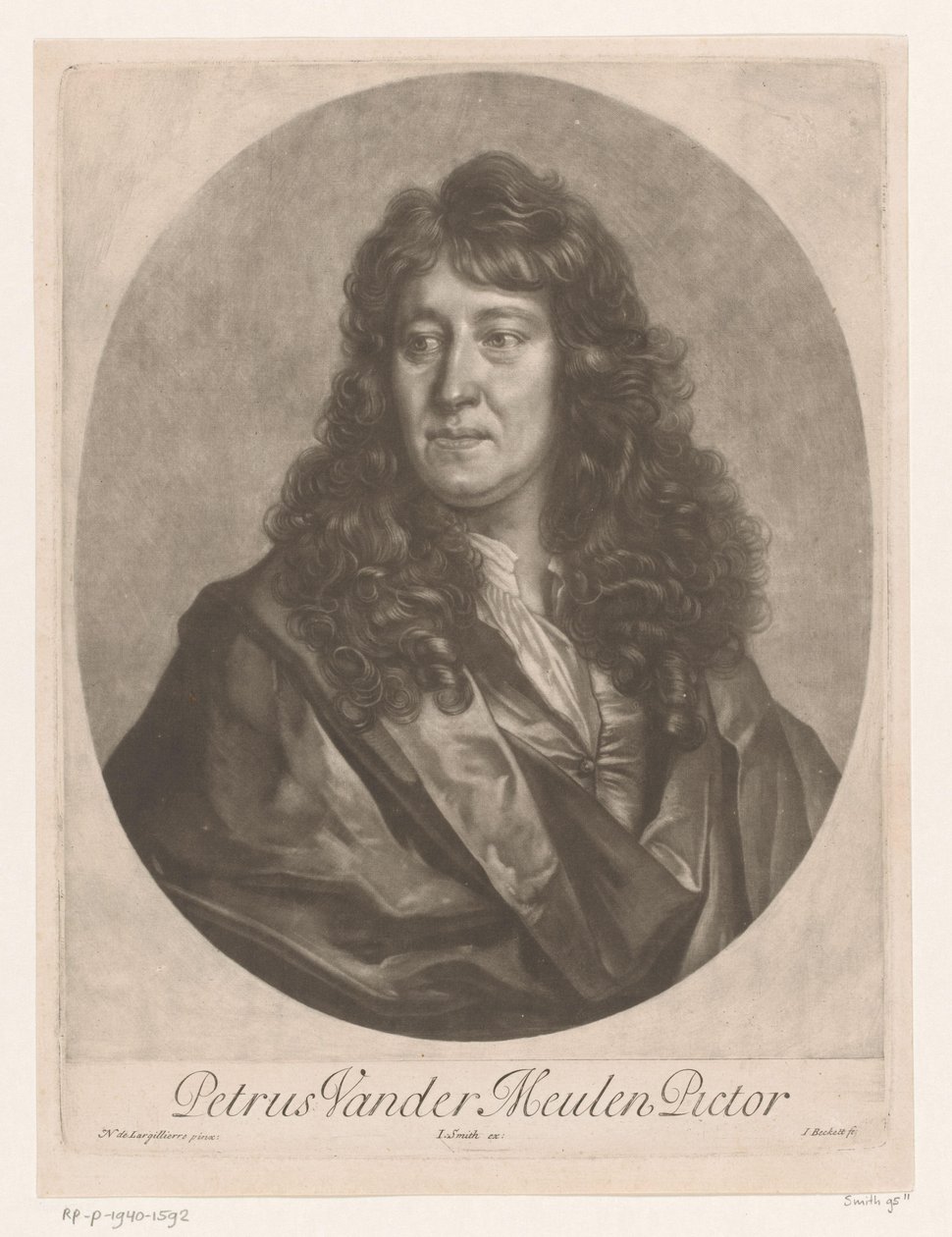 Porträtt av Pieter van der Meulen Petrus Vander Meulen Pictor (titel på objekt) av Isaac Beckett
