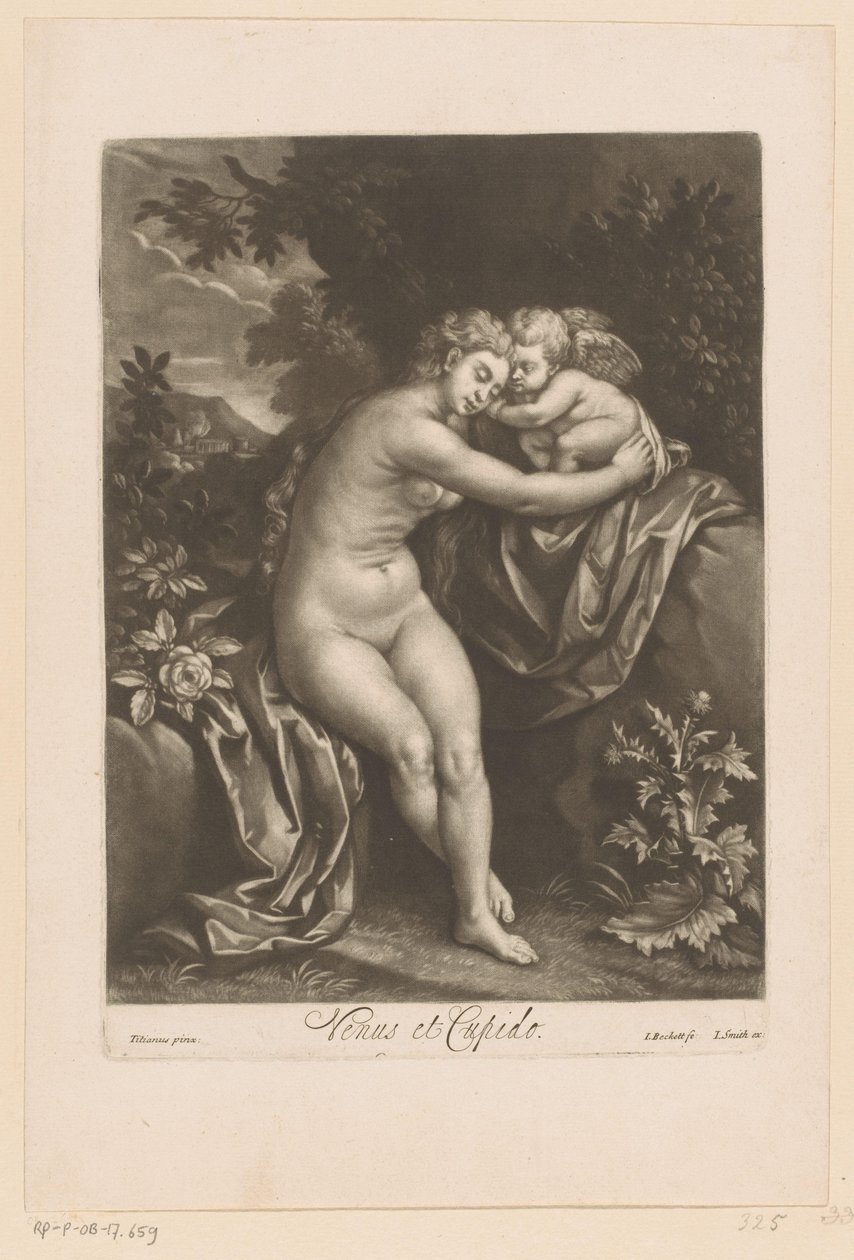 Venus och Amor Venus och Amor (titel på objekt) av Isaac Beckett